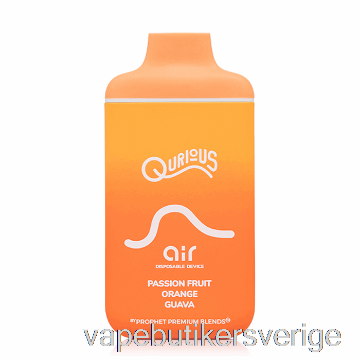 Vape Sverige Qurious Air 6000 Engångs Passionsfrukt Orange Guava